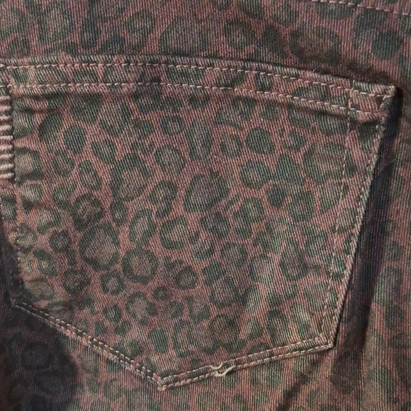Paige Peg skinny Plum Cheetah jeans SZ 24 - Picture 6 of 8